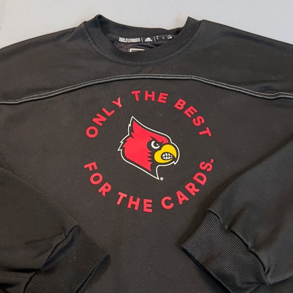 Adidas Louisville Cardinals Player Issued Mens Large‎ Pullover Crewneck NCAA